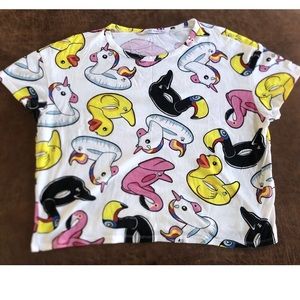 ZARA Trafaluc T-shirt Cropped Size Small short sleeves